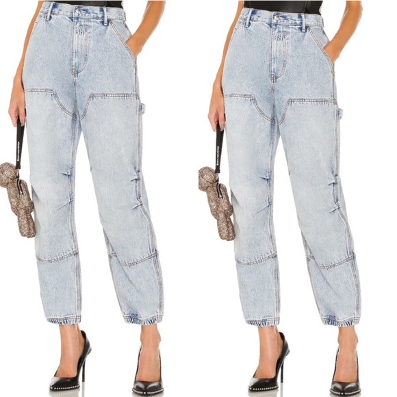 Alexander Wang Double Front Carpenter Jeans in Pebble Bleach Size 29 - Picture 2 of 7
